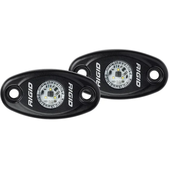 RIGID Industries A-Series Black High Power LED Light – Pair – Blue