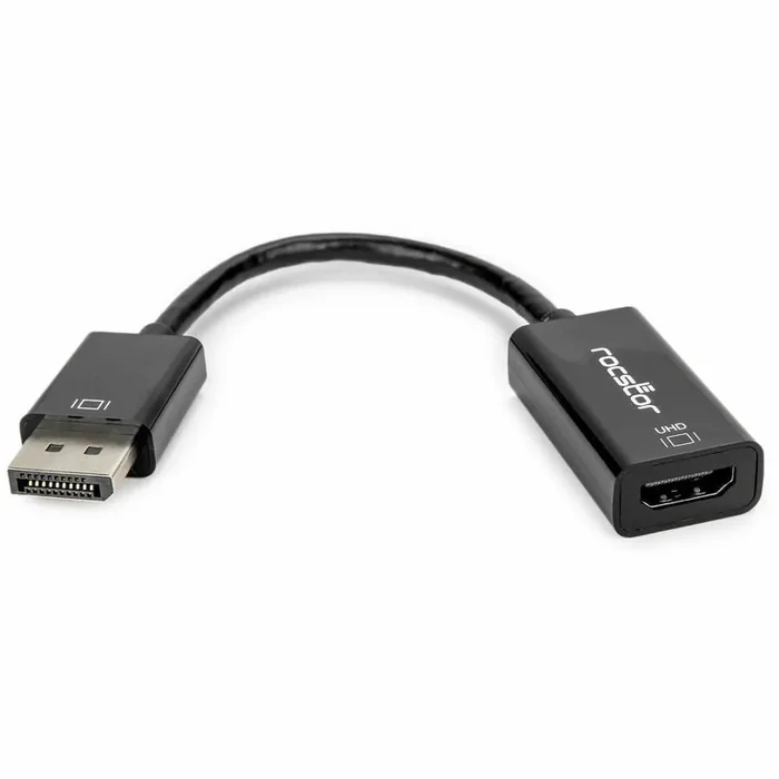 Rocstor DisplayPort 1.2 to HDMI 4K/60Hz Active Adapter Converter – M/F – Black – 1 x
