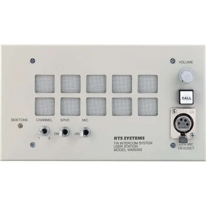 RTS Dual-Channel Wall Mount User Station with Speaker WMS300LA5F