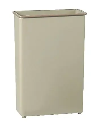 Safco® Rectangular Wastebasket, 22 Gallons, Sand