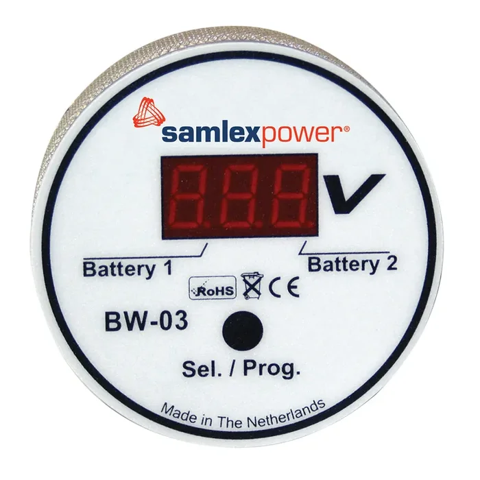 Samlex Dual Battery Monitor – 12V or 24V – Auto Detection