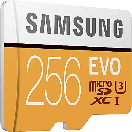 Samsung EVO 256 GB Class 10 microSDXC – 100 MB/s Read – 90 MB/s Write