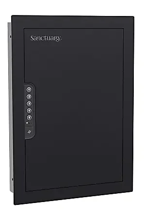 Sanctuary In-Wall Vault With Electronic Lock, 0.49 Cu. Ft. Capacity, Matte Black