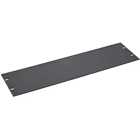 Sanus Component Series 3RU AV Rack Blank Panel – Flanged Blank Panel – Black – Black – 19.1″ Width – 0.1″ Depth