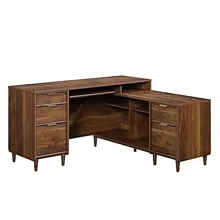Sauder® Clifford Place 59″W L-Shaped Corner Desk, Grand Walnut