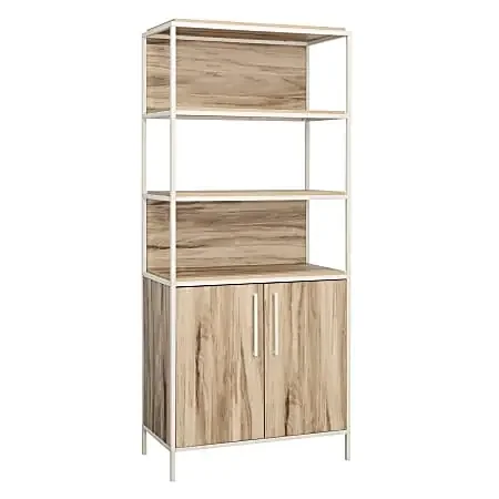 Sauder® Nova Loft 76″H 5-Shelf Open Bookcase With Doors, Kiln Acacia®