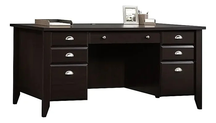 Sauder® Shoal Creek 66″W Executive Computer Desk, Jamocha Wood