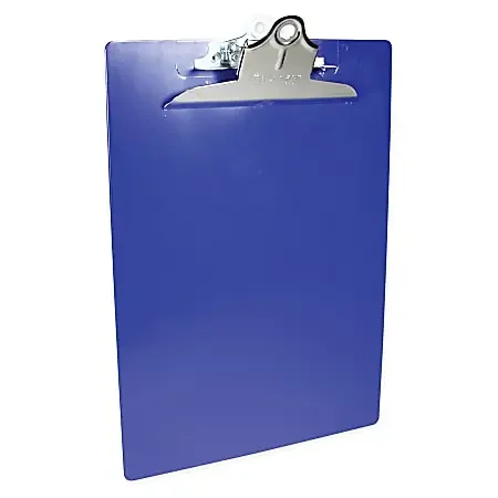 Saunders® Plastic Clipboard, 8 1/2″ x 12″, Blue