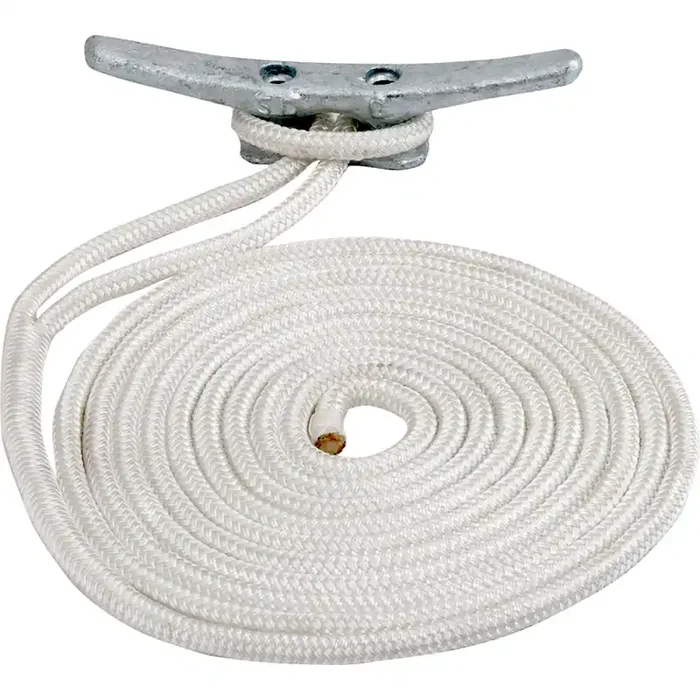 Sea-Dog Double Braided Nylon Dock Line – 1/2″ x 20‘ – White