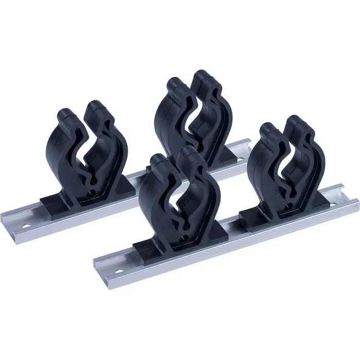 Sea-Dog Track Rod Holder – 7″ Tracks – 4 Rod Clips