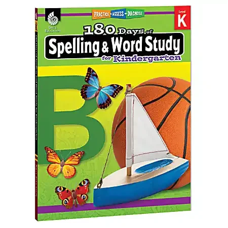 Shell Education 180 Days Of Spelling And Word Study, Kindergarten