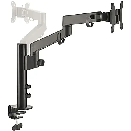 SIIG Single Pole Arm Multi-Angle Replaceable Articulating Monitor Desk Mount – 14″ to 30″ – Heavy Duty Multi-Adjustable Mount – Up to 17.6lbs