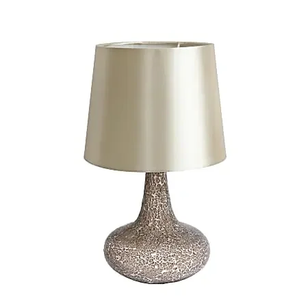 Simple Designs Mosaic Table Lamp, 14 1/4″H, Champagne
