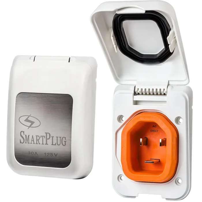 SmartPlug 30 AMP Male Non-Metallic Inlet Cover – White
