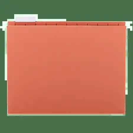 Smead® Hanging File Folders, 1/5-Cut Adjustable Tab, Letter Size, Orange, Box Of 25