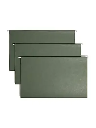 Smead® TUFF® Hanging File Folders With Easy Slide™ Tabs, Legal Size, Standard Green, Box Of 20