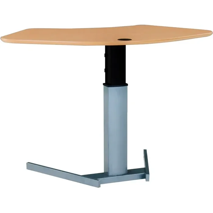 Soft Melamine Beech Veneer Tabletop With Steel Frame Silver 501-198S095140HB