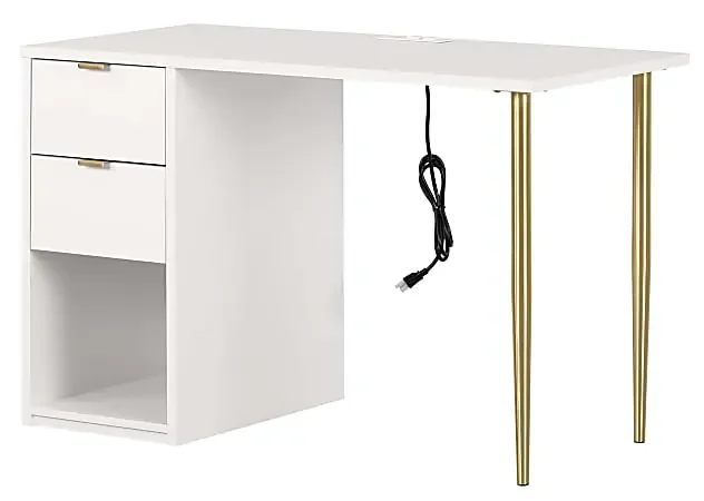 South Shore Amyra 48″W Computer Desk, Pure White