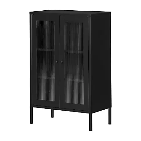 South Shore Eddison 25-1/2”W Storage Cabinet, Black