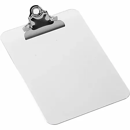 Sparco Plastic Clipboard, 6″ x 9″, Clear