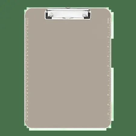 Sparco Plastic Clipboard With Flat Clip, 8 1/2″ x 11″, Smoke