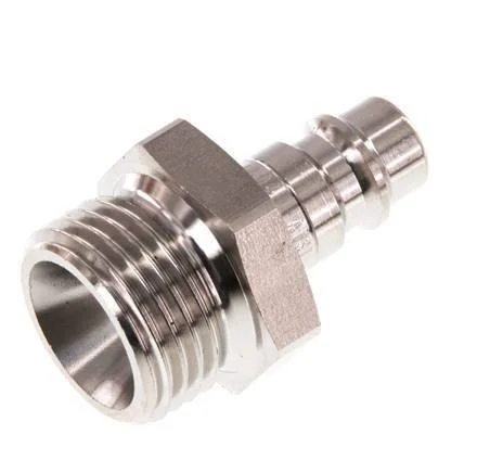 Stainless Steel 316L DN 7.2 (Euro) Air Coupling Plug G 1/2 inch Male