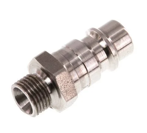 Stainless Steel 316L DN 7.2 (Euro) Air Coupling Plug G 1/8 inch Male