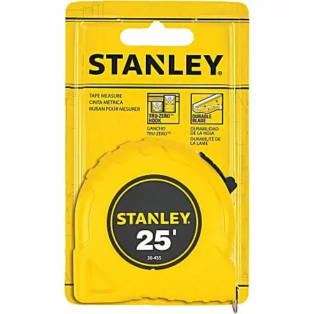 Stanley® Bostitch Thumb Latch Lock Measuring Tape, 25‘