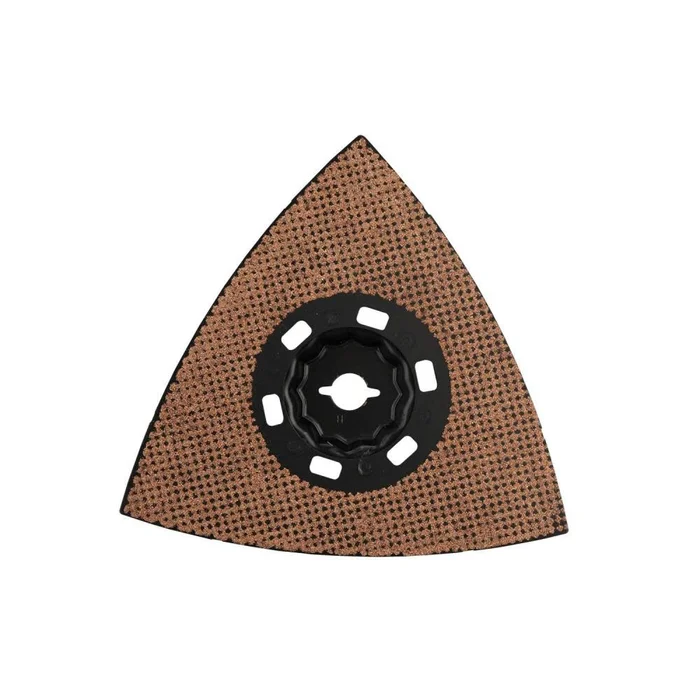StarlockMax Oscillating Multi Tool 4 1/2in Tungsten Carbide 100 Grit Delta Triangle Sanding Pad E-08660
