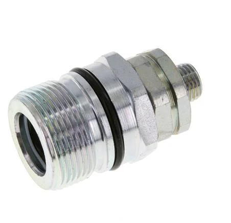 Steel DN 12.5 Hydraulic Coupling Socket 8 mm L Compression Ring ISO 14541/8434-1 D M36 x 2
