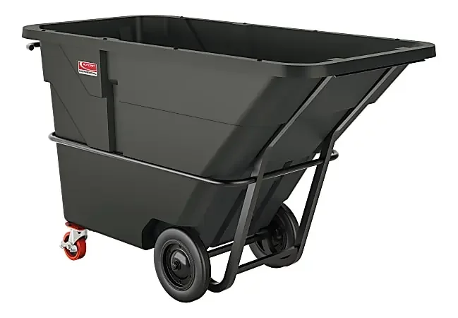 Suncast Commercial Heavy-Duty Tilt Truck, 1.5 Cu Yd., 49″H x 85-7/8″W x 41-1/4″D, Black