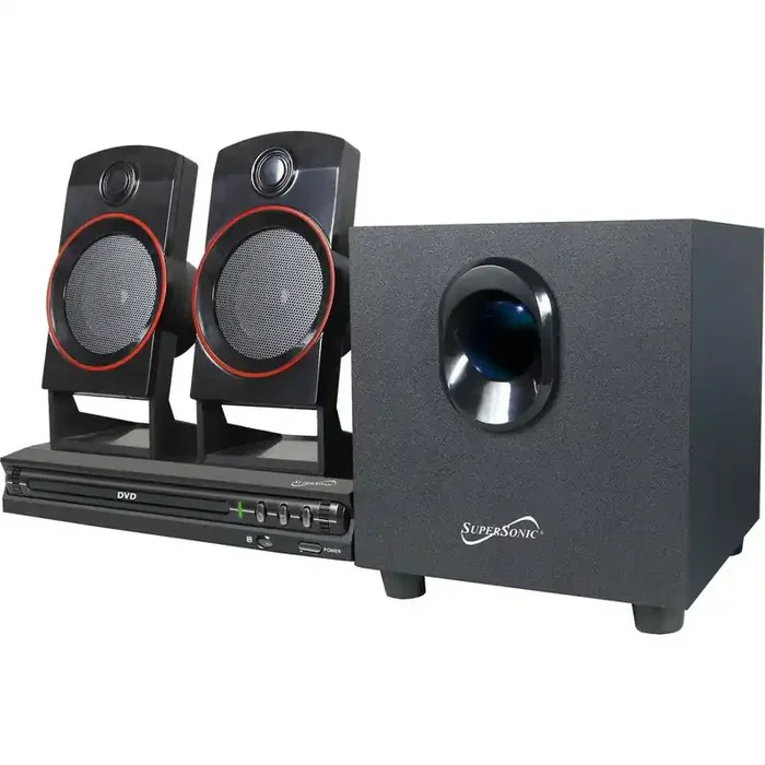 Supersonic SC-35HT 2.1 Home Theater System – 11 W RMS – DVD Player