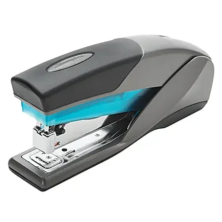 Swingline® Optima® 25 Reduced Effort Stapler, 25 Sheets Capacity, Blue/Gray