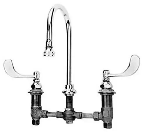 T&S Brass Deck-Mount Medical Faucet With Gooseneck Spout, 10-11/16″ x 16″, Chrome