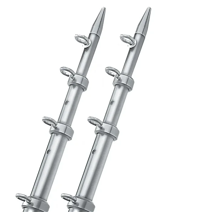 TACO 15‘ Silver/Silver Outrigger Poles – 1-1/8″ Diameter