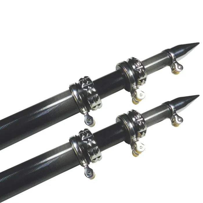 TACO 16‘ Carbon Fiber Outrigger Poles – Pair – Black