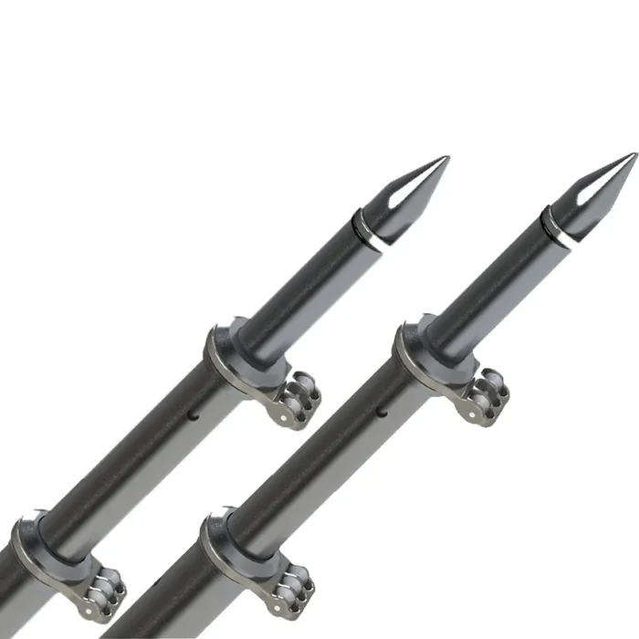 TACO 18‘ Deluxe Outrigger Poles w/Rollers – Silver/Black