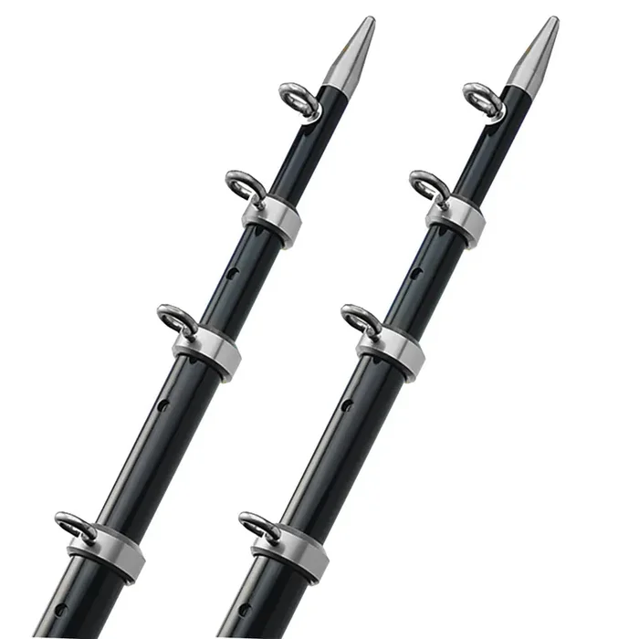 TACO 18‘ Telescopic Outrigger Poles HD 1-1/2″ – Black/Silver