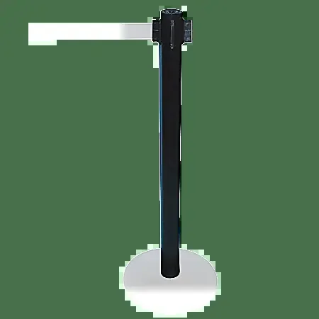 Tatco Adjusta-Tape Black Crowd Control Stanchions, 40″H, Black, Box Of 2