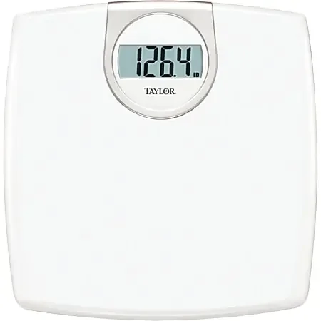 Taylor 7029 Lithium Digital Scale – 330 lb / 150 kg Maximum Weight Capacity – White, Silver