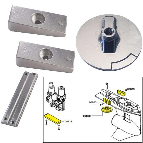 Tecnoseal Anode Kit w/Hardware – Mercury Verado 4 – Zinc [20814]