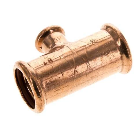 Tee Press Fitting – 15mm Female & 28mm – Copper alloy - Image 2