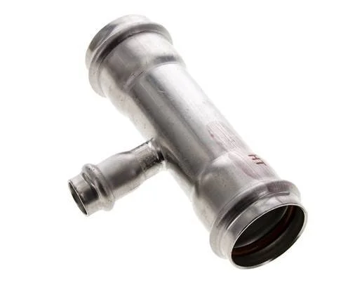 Tee Press Fitting – 15mm Female & 35mm – Stainless Steel