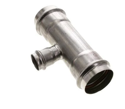 Tee Press Fitting – 28mm Female & 54mm – Stainless Steel