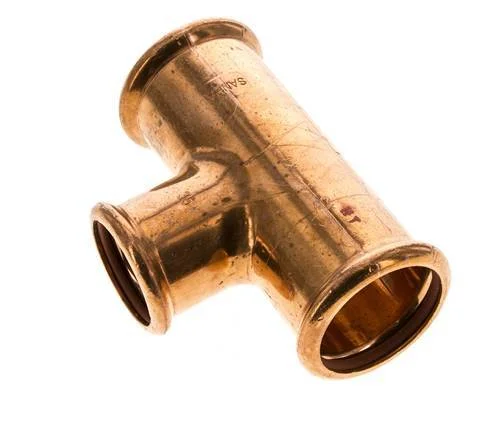 Tee Press Fitting – 35mm Female & 42mm – Copper alloy