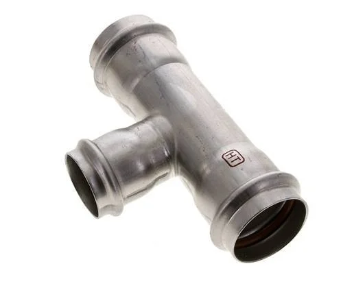 Tee Press Fitting – 35mm Female & 42mm – Stainless Steel