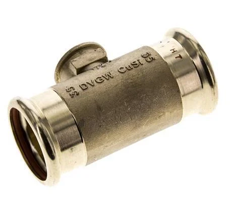 Tee Press Fitting – 35mm Female & Rp 1/2” Female – Copper alloy
