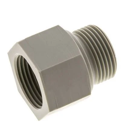 Threaded Extension G1” Male x Female Polypropylene (pp) 10bar (140.5psi) FDA 43mm Hex