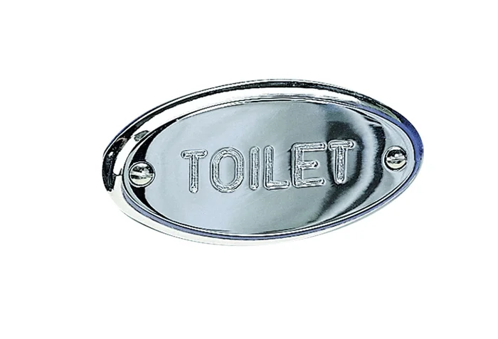 Toilet Sign – Chrome
