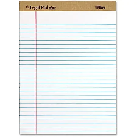 Tops The Legal Pad 71533 Notepad – 50 Sheets – Letter – 8 1/2″ x 11″ Sheet Size – White Paper – Perforated – 1 Dozen